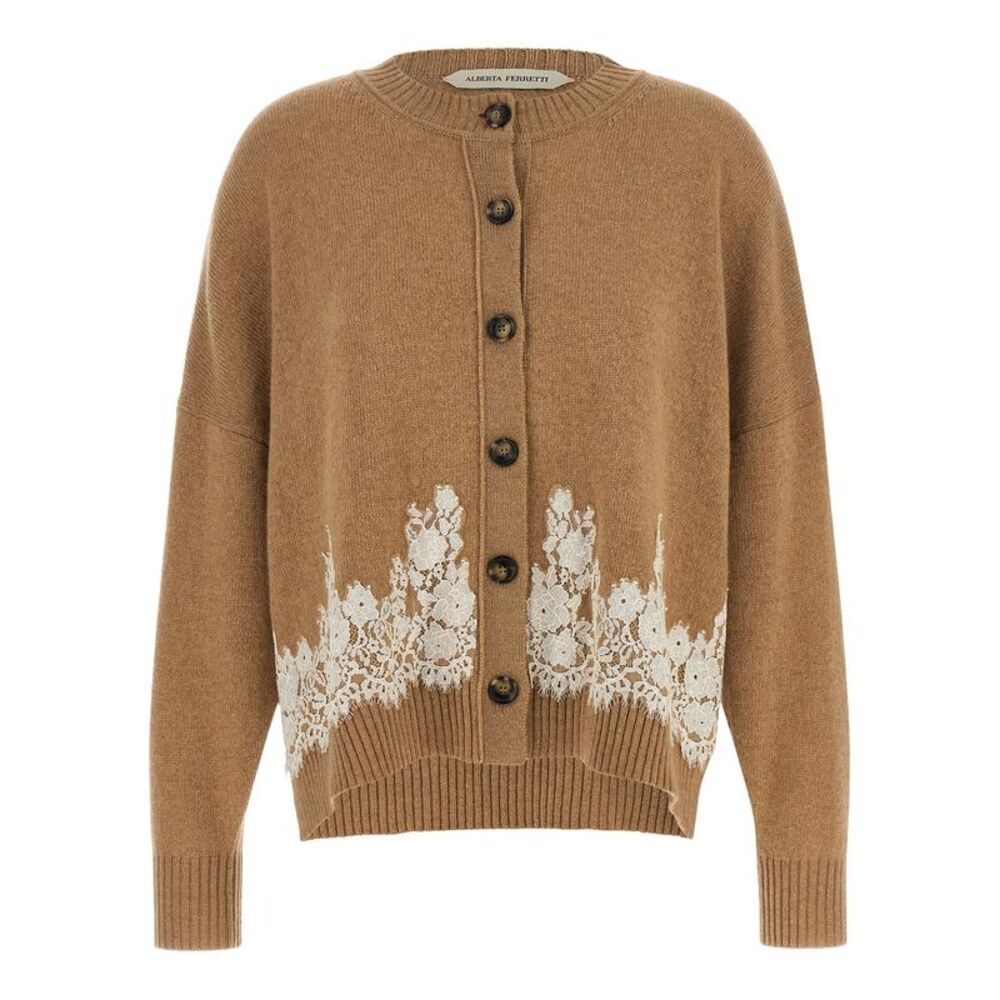 Alberta Ferretti Women's Lace Insert Cardigan